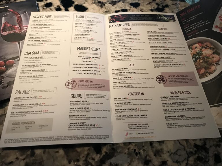 P.F. Chang's Menu USA